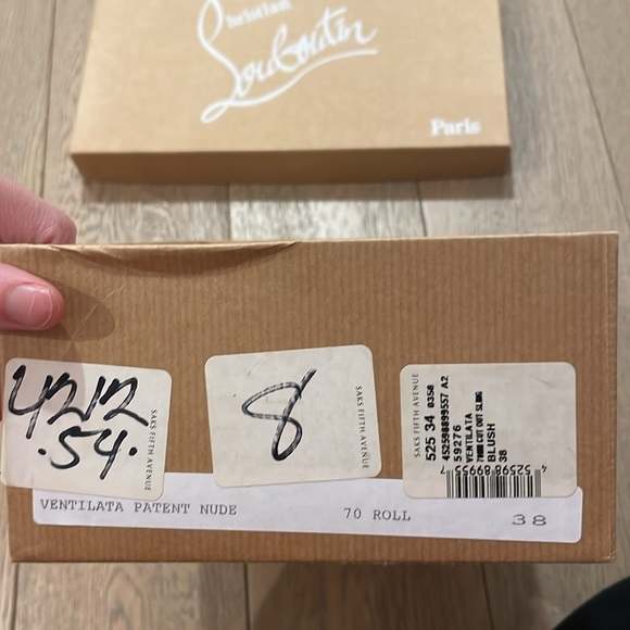 Nude Christian Louboutin Strappy Sandals Size 38 - Picture 8 of 8